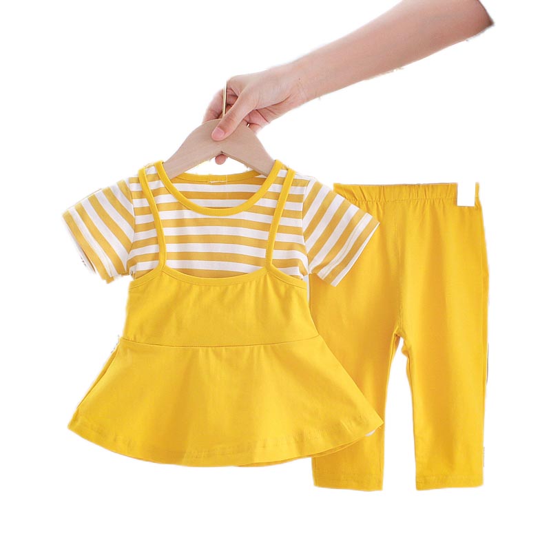 新品女童夏装套装2021新款两件套1-3岁儿童夏季洋气2小童小孩女宝