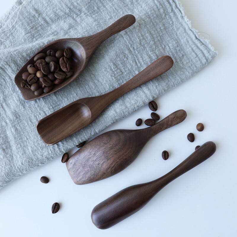极速实木咖啡豆勺子黑胡桃木茶匙茶铲子木质小勺子干果铲杂粮米面