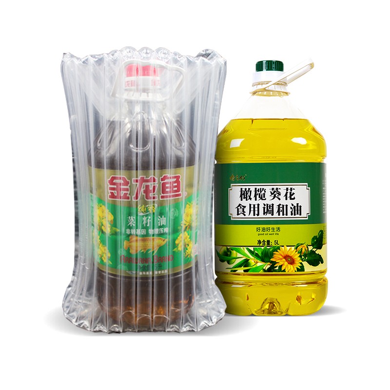 1.8L食用油气柱袋易碎品气泡柱调料品快递防震防摔包装袋充气柱