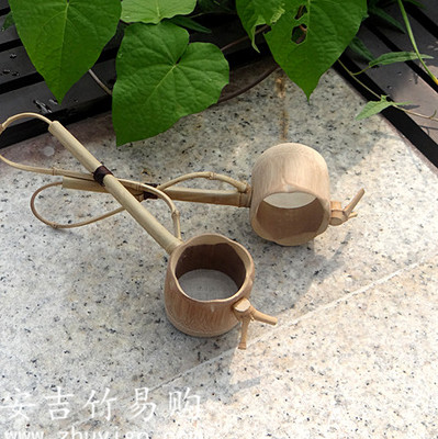 天然竹茶漏 茶滤 缠枝 麻布过滤网 竹枝绕线 碳化竹 茶道零配