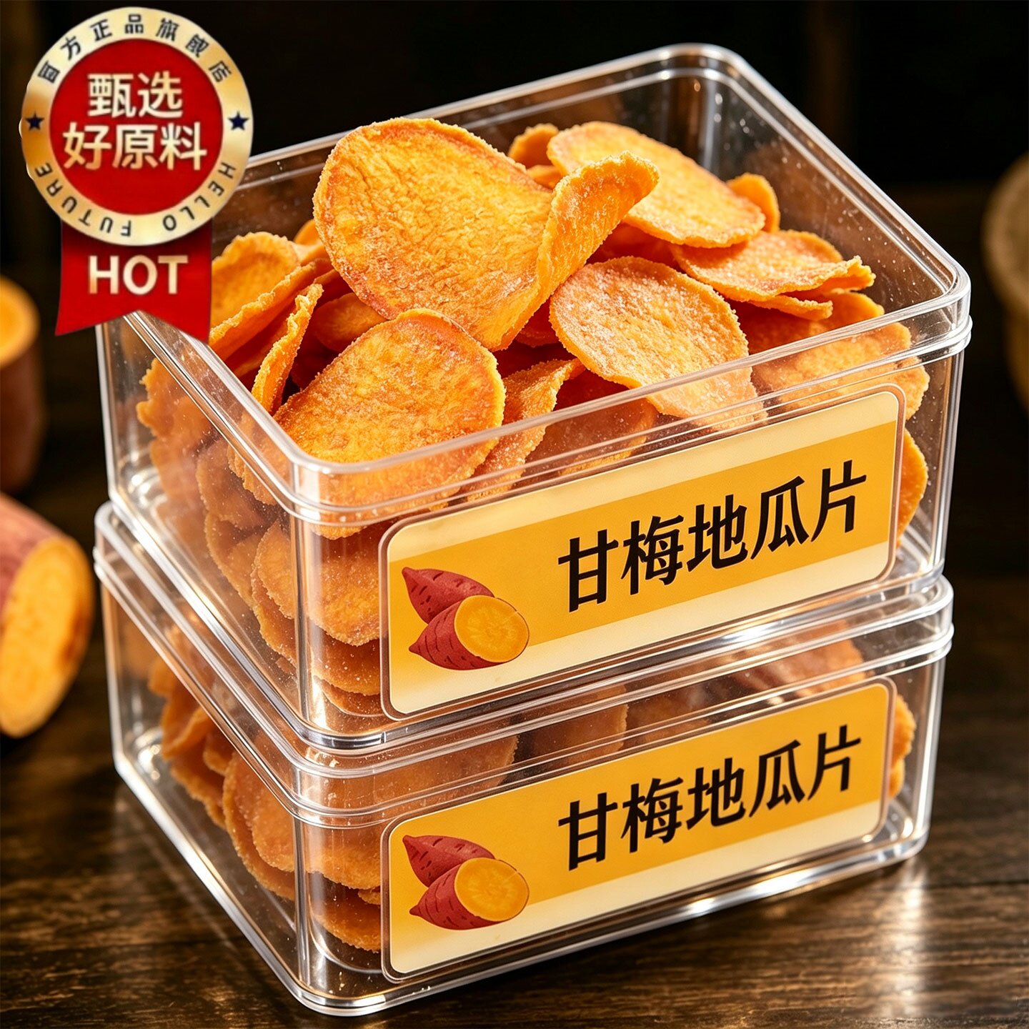 非油炸甘梅地瓜片红薯片干番薯片香脆番薯干休闲小吃解馋原切健康