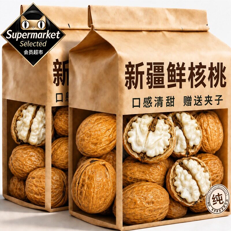 新疆鲜核桃去青皮新鲜湿核桃仁去皮当季现摘2026新货薄皮嫩核桃