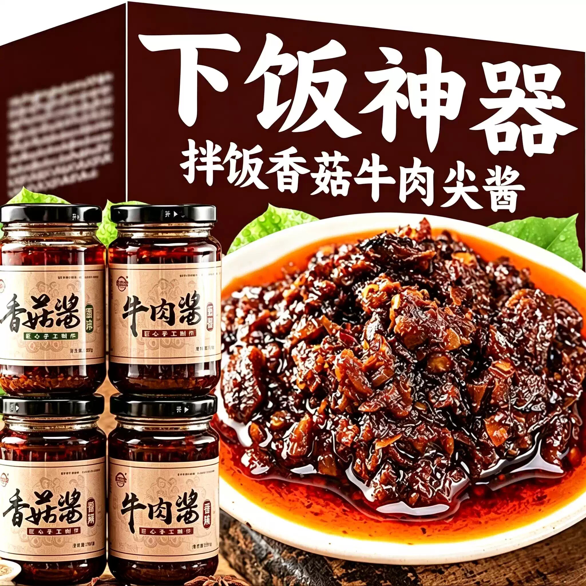 牛肉酱官方拌面面条拌饭夹馍开胃专用神器辣椒香菇酱调料旗舰店