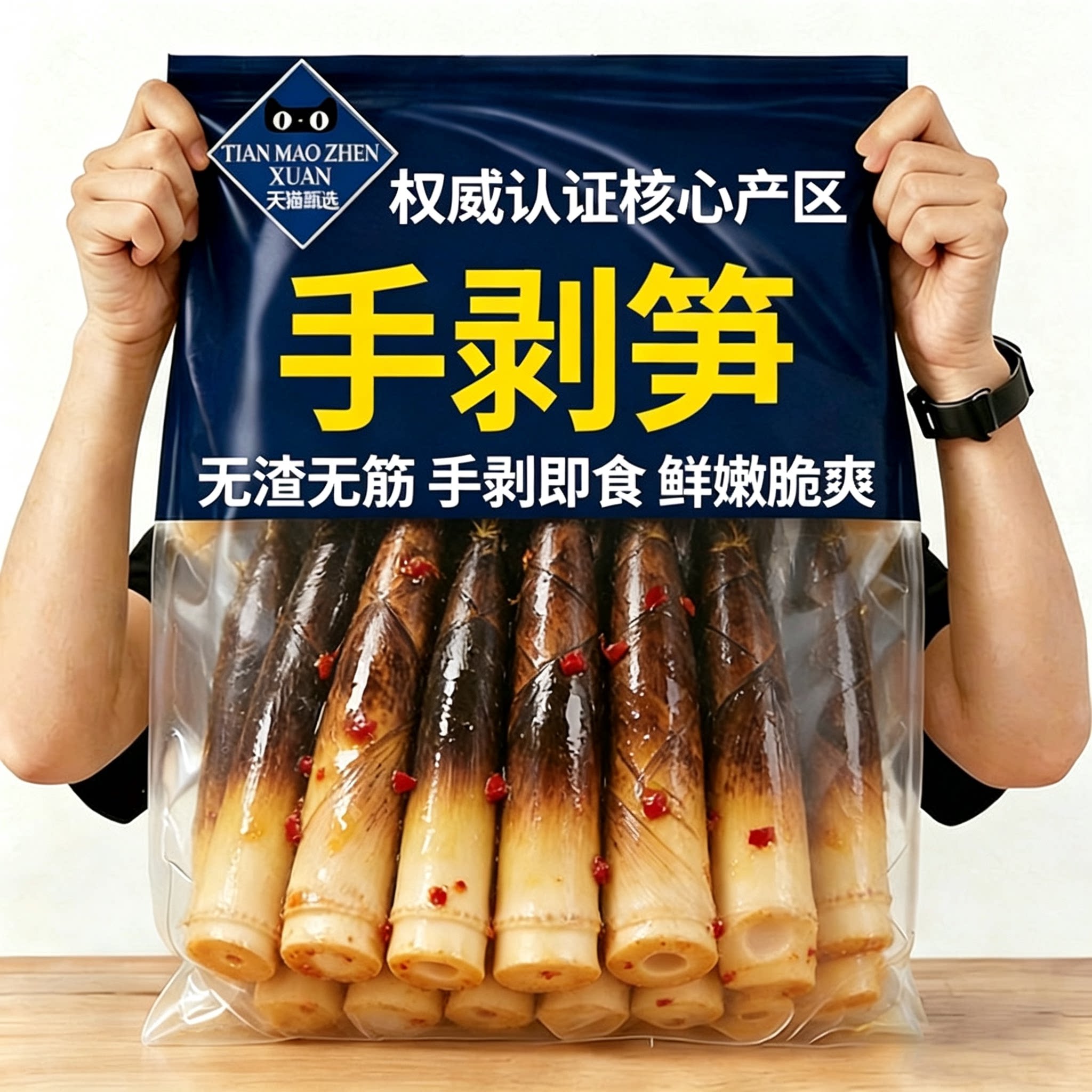 【大份量】手剥笋香辣泡椒老汤竹笋新鲜笋休零食农家春笋开袋即食