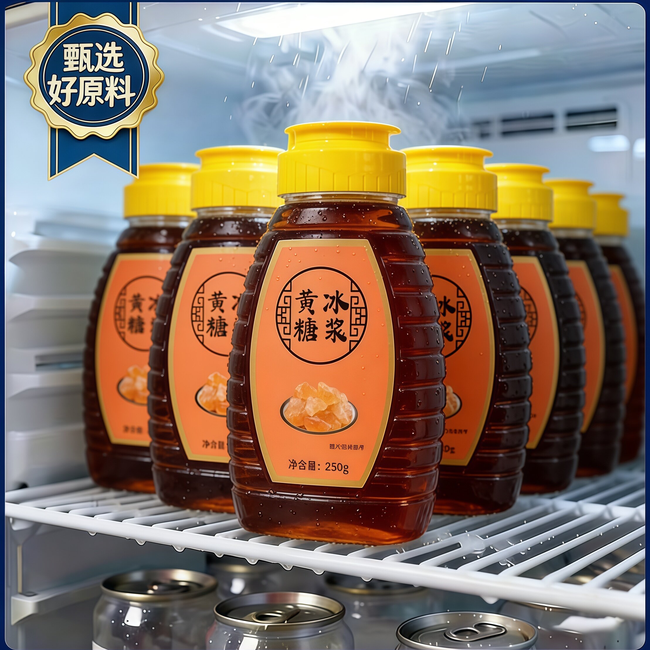 央妈推荐！黄冰糖浆广西甘蔗冰糖黄金糖浆柠檬茶咖啡奶茶专用糖浆