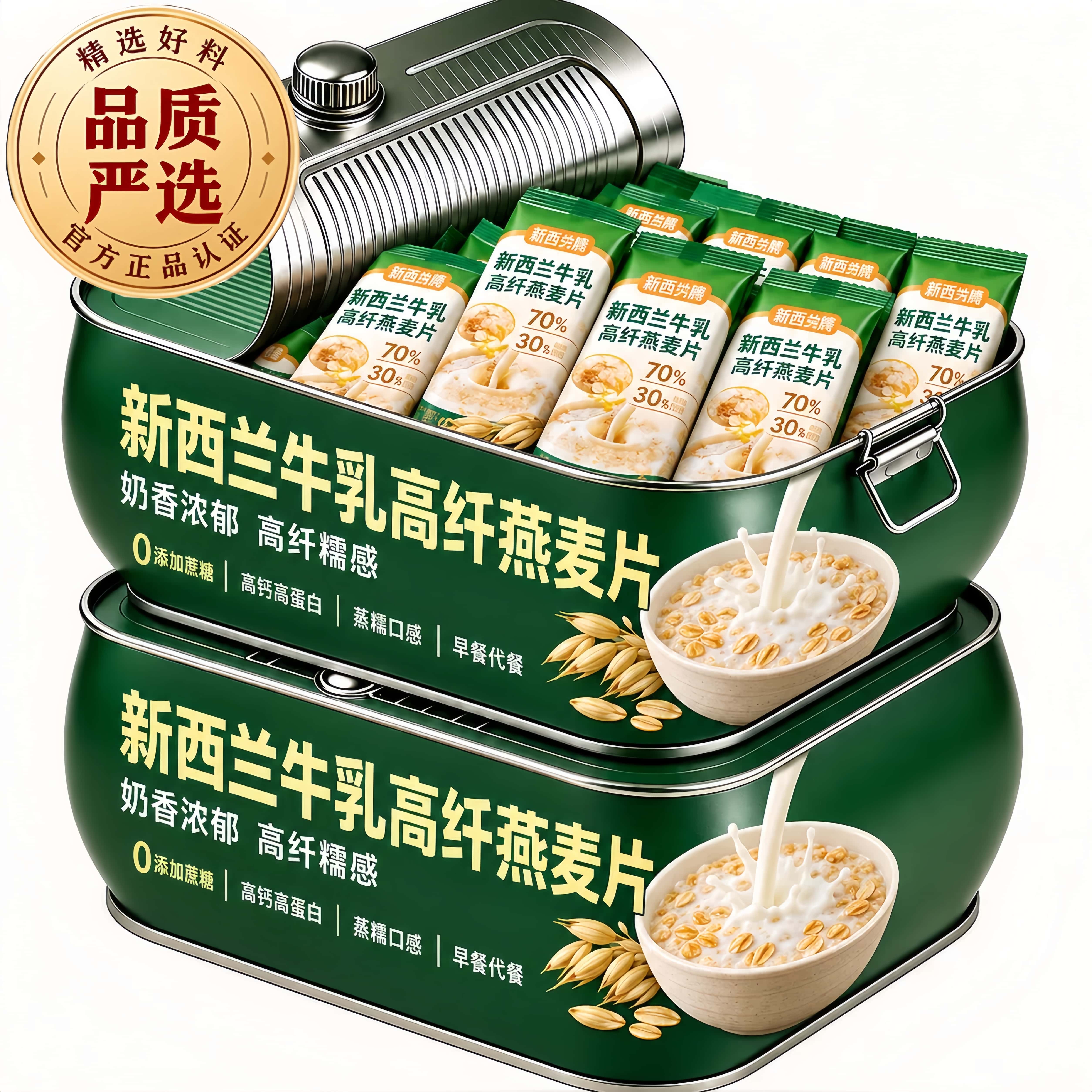 特级澳洲新西兰牛乳纯燕麦片正品图片