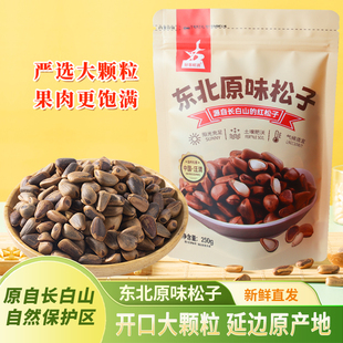 好客汪清长白山原始深山红松子大粒开口松子熟香松果