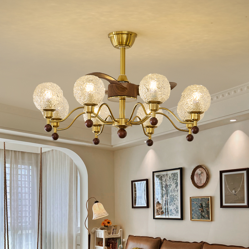 灯示风扇灯客厅法式复古电扇灯