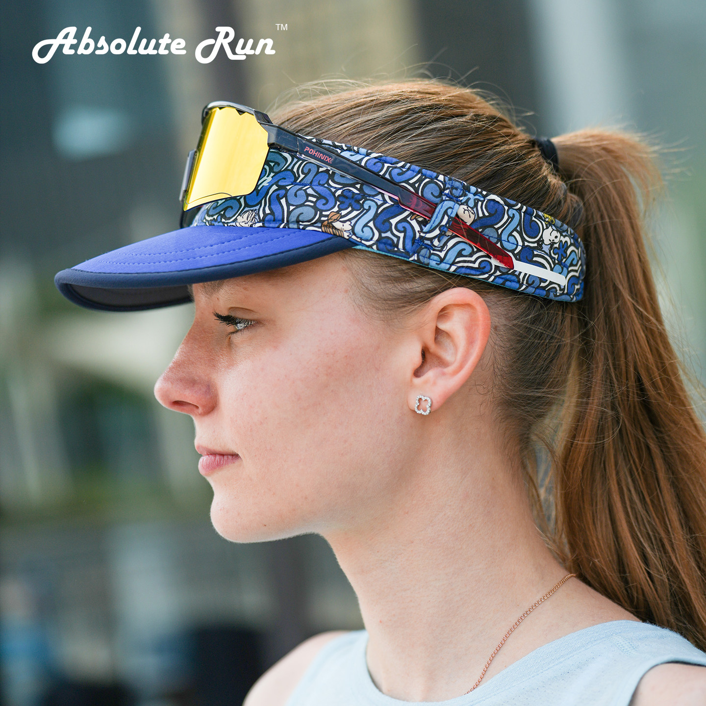 Absolute Run帽子防晒男女款大头围马拉松专业空顶帽户外跑步速干