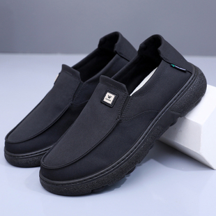 休闲百搭帆布鞋2026春季新款软底防滑不累脚健步鞋透气轻便爸爸鞋