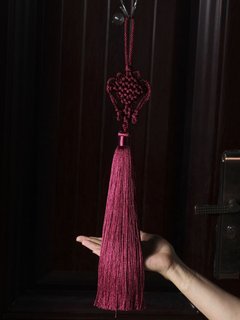 加长款50厘米人造丝中国结流苏穗子垂直柔顺特色手工艺品装饰挂件