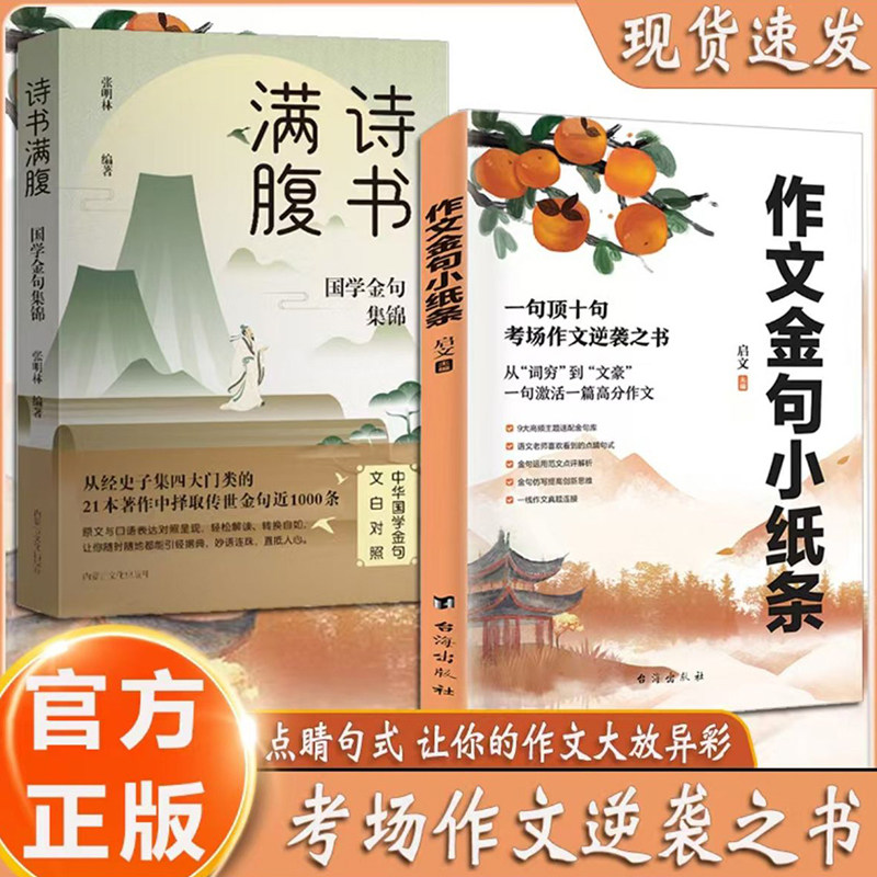 诗书满腹+作文金句小纸条正版
