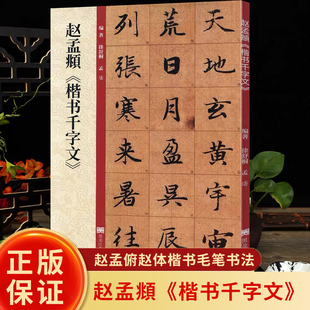 【正版学海轩图书】赵孟頫楷书千字文放大版 赵孟俯赵体楷书毛笔书法字帖墨迹本附带教程技法解析 黑龙江美术出版社