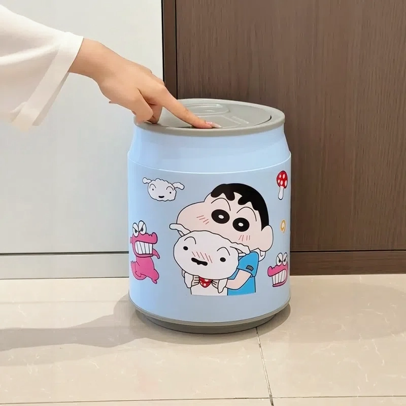 蜡笔小新垃圾桶带盖家用大号大容量客厅高颜值可爱新款创意多功能