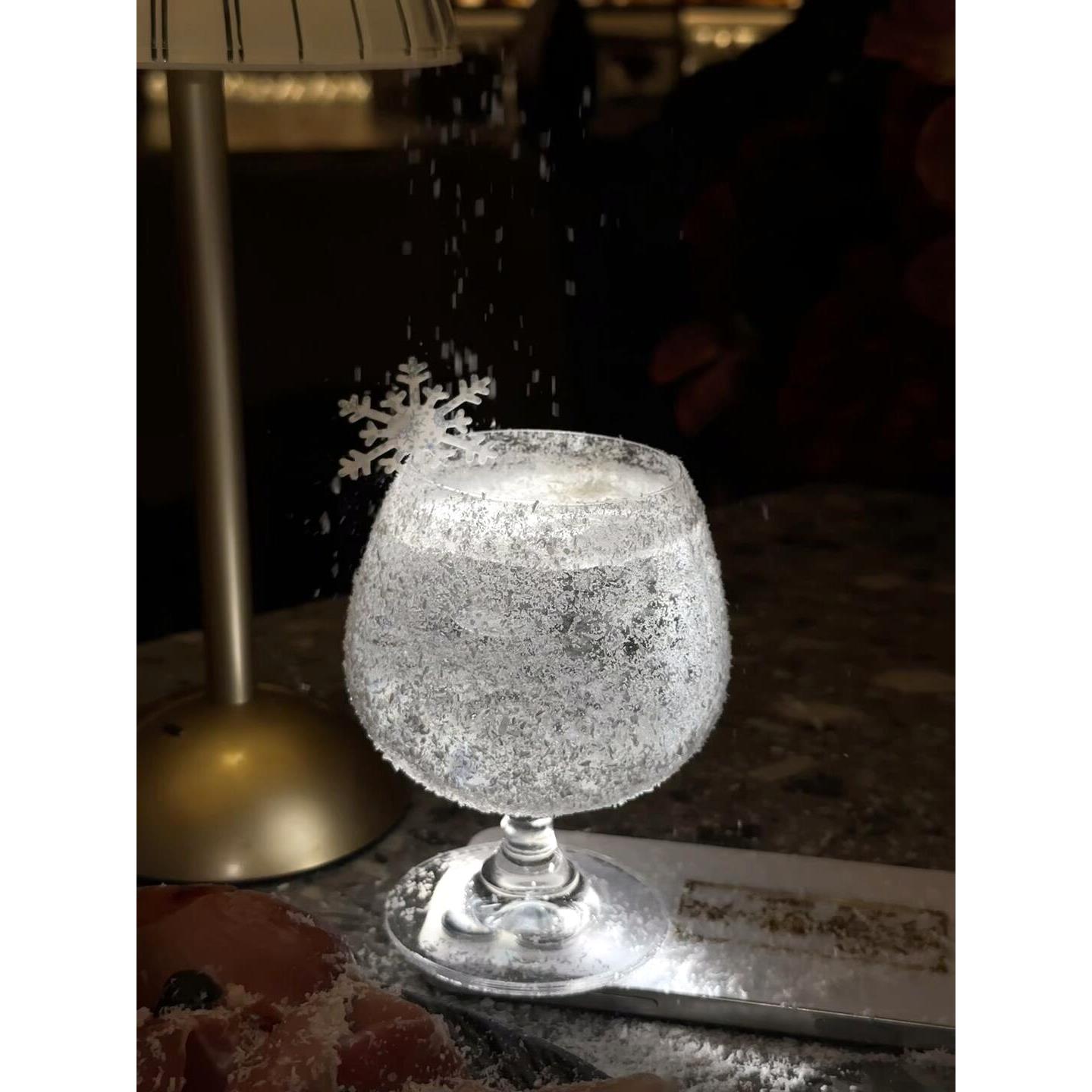 【酒吧圣诞装饰】圣诞节装饰品酒杯装饰小配件甜品咖啡店店铺装饰