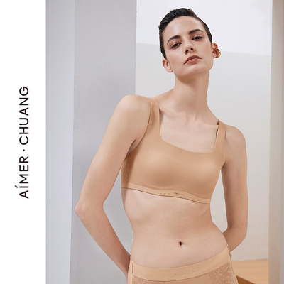 AIMER CHUANG/爱慕创明动7内衣女方领软绵托大罩杯文胸CA131891