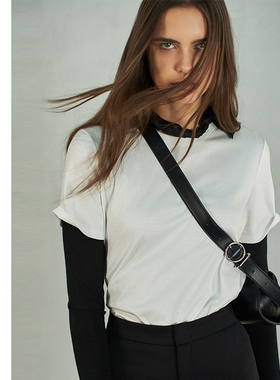 AIMER CHUANG/爱慕创不染纯棉双面布圆领短袖T恤CA721241