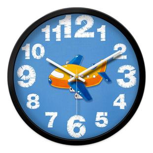 摩门儿童卡通挂钟家里客厅可爱静音创意时钟表圆形学校幼儿园挂表