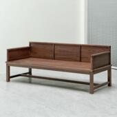 新中式 实木北美黑胡桃木罗汉床现代简约家用客厅沙发床榻榻米床