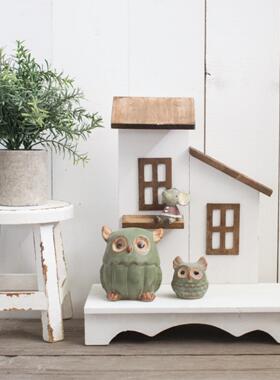 实木覆古做旧桌面创意造型置物架小花架杂物摆件陈列饰品装饰道具