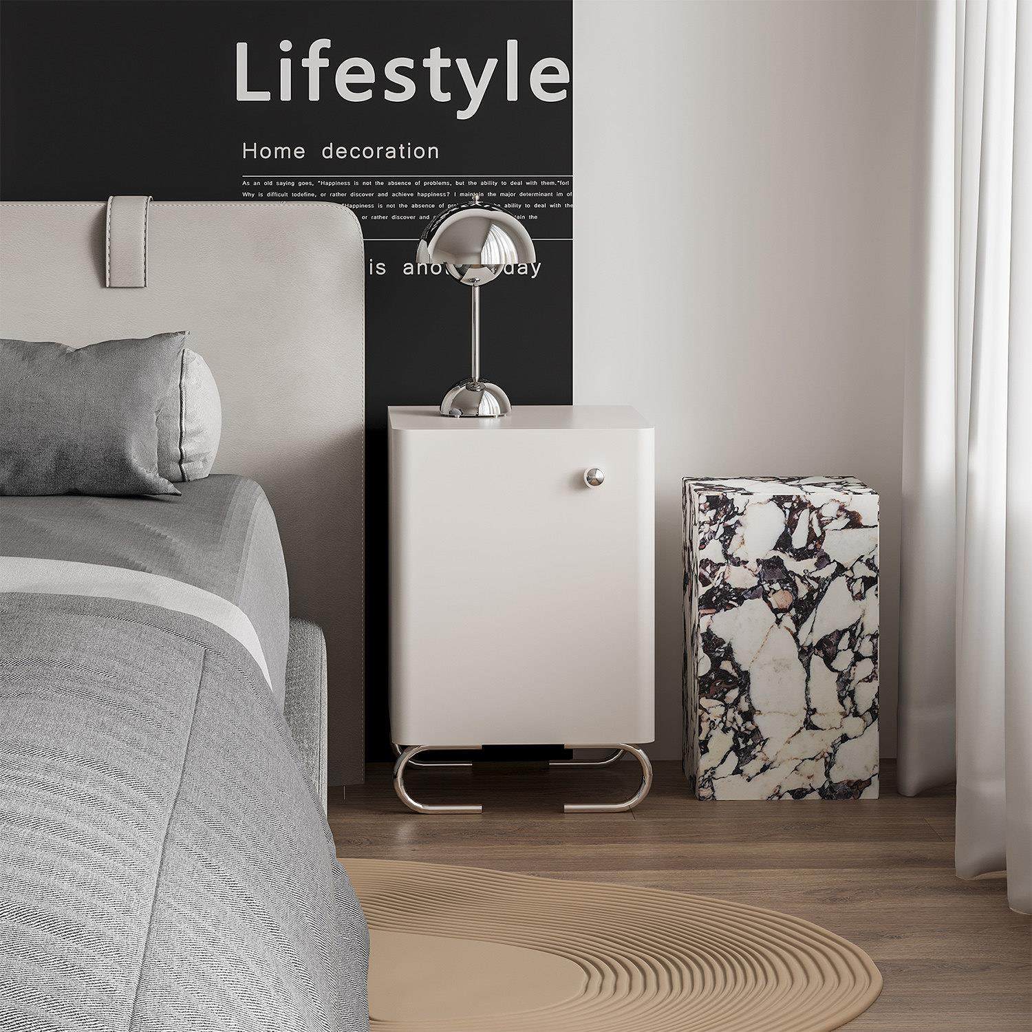 谷及 简约现代设计师床头柜客厅卧室轻奢床边柜多功能可收纳柜子,住宅家具,床头柜,淘宝优惠券,粉丝福利购,淘宝优惠卷