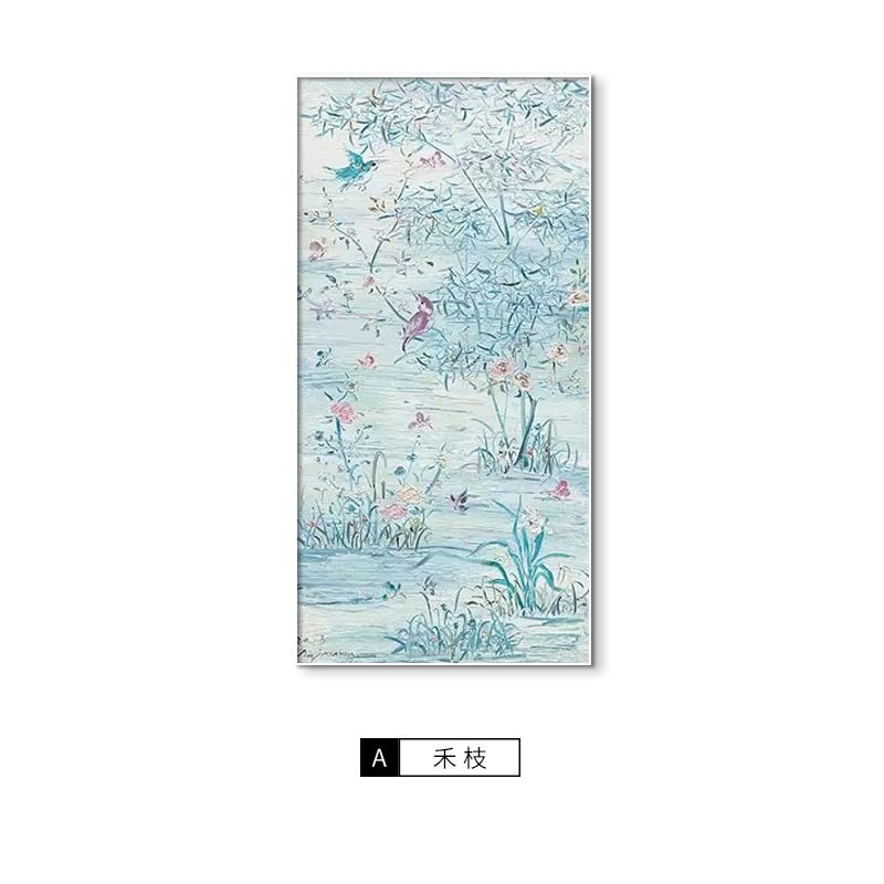 春和花野 现代简约奶油风玄关装饰画别墅餐厅艺术挂画清新花卉画图片