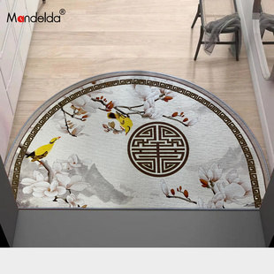 速发满得达中式 半圆垫用入户门地家垫门口耐脏脚垫卫生间吸水防滑