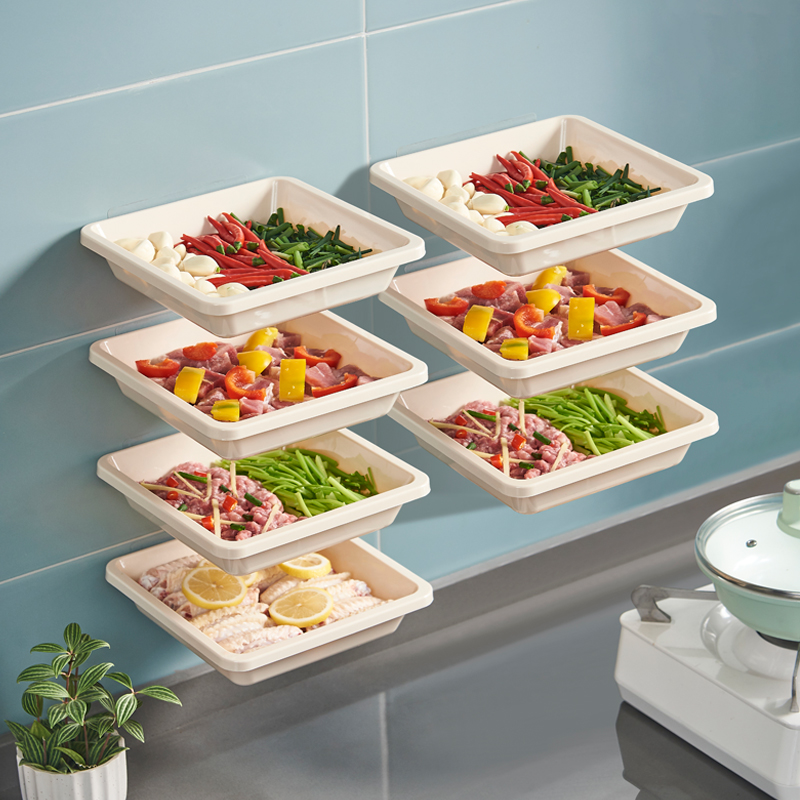 速发厨房备菜盘多层置物架备器菜菜配菜架放神多功能壁挂碗碟收纳