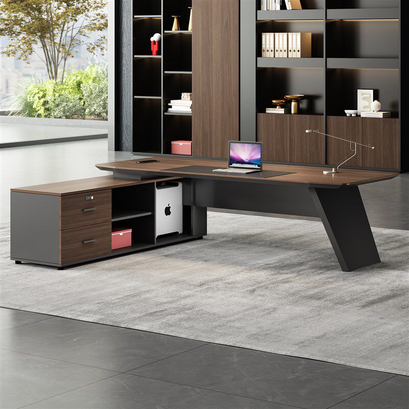 速发老板办公桌轻奢高级感高端小型士小空间办公室家俱组合班台套