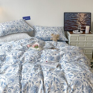 速发韩式复古小碎花四套套少清新小学生件件斜纹床上