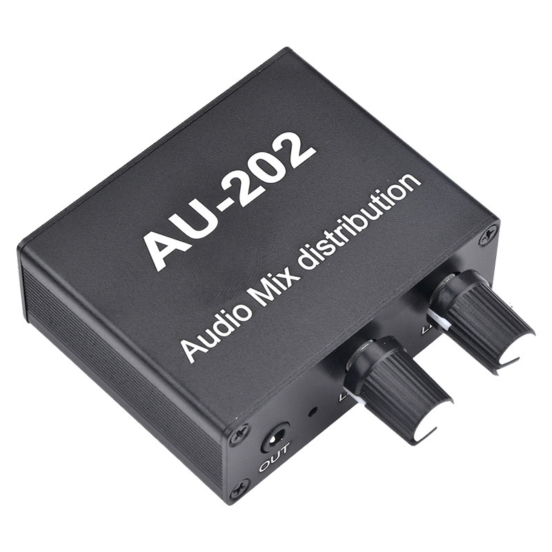速发AU-202功放音频器音频信号器耳机外部音量功率控制两输出