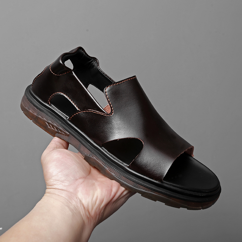 极速2021 Summer New Mens PU Leather Comfortable Sandals You