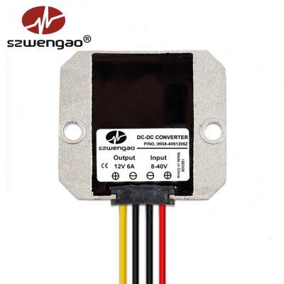 【工厂】8-36V转12V 6A防水车载电源转换器 稳高汽车稳压器