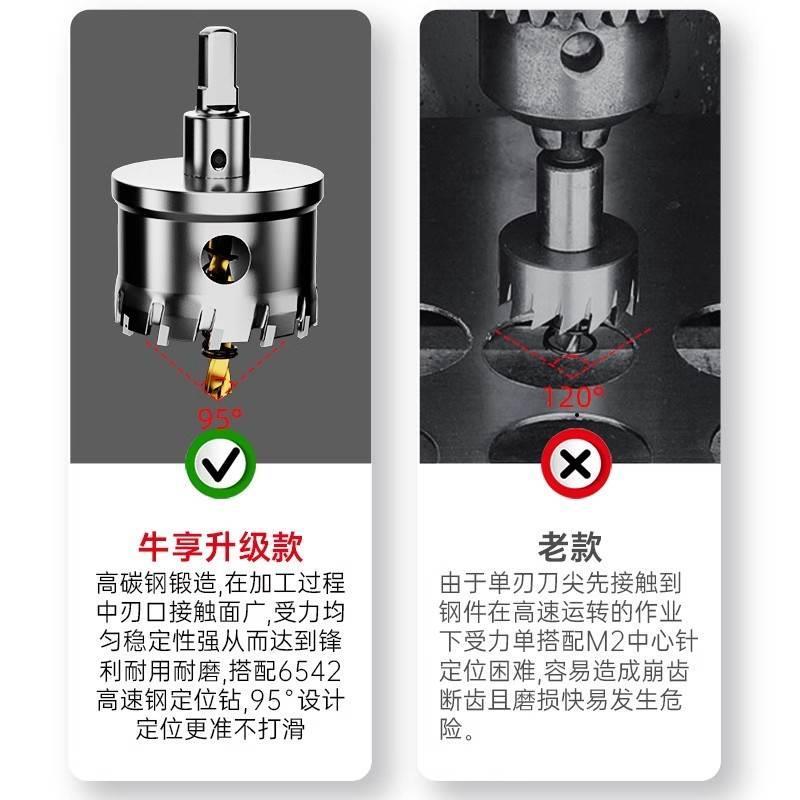 不锈钢开孔器专用钻头合金金属钢板铝合金20木工扩孔器25打孔神器