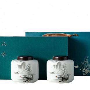 陶瓷茶叶罐密封罐家用储存罐存茶罐瓷罐绿茶普洱红茶储茶罐定制u.