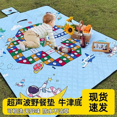 飞行棋野餐垫飞行棋野餐垫超声波游戏垫加厚野营地垫沙滩露营垫防