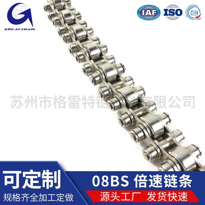 08BS倍速链条直销镀镍三排倍速链条设备无静电滚轮输送设备