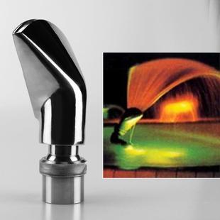 不锈钢万向扇形喷头1寸2寸3寸可调喷嘴假山景观水池扁嘴鸭嘴喷泉