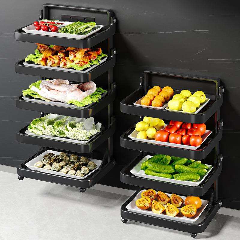 折叠备菜置物架厨房配菜壁挂多层配菜盘家用备餐多功能菜盘收纳架 - 封面