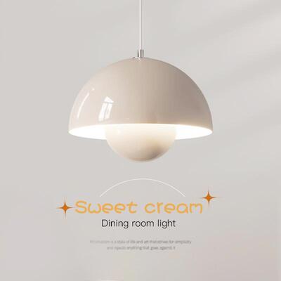 餐厅吊灯吧台卧室床头灯简约现代网红过道北欧PH5奶油花苞小吊灯