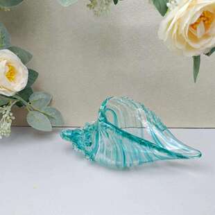 创意玻璃海螺摆件现代简约家居软装工艺品玄关茶几电视柜摆设