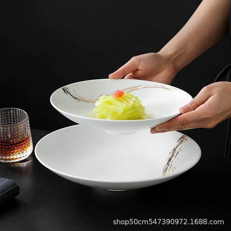 创意流金小脚汤碗新中式陶瓷圆形深碗水果沙拉碗冷菜餐碗白色商用,畜牧/养殖物资,畜牧/养殖器械,淘宝优惠券,粉丝福利购,淘宝优惠卷