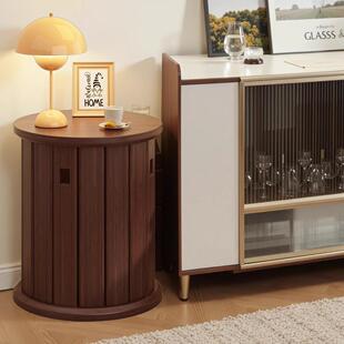 现代简约家用高级创意圆凳滑轮叠叠乐实木备用来客加座餐椅矮板凳