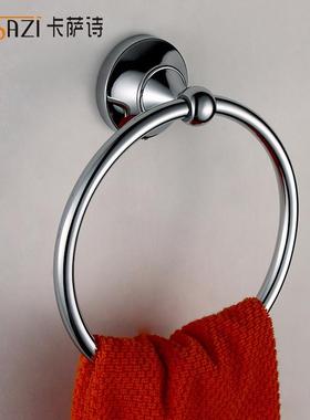 直销浴室毛巾环全铜浴巾架卫生间置物架创意毛巾杆K82160