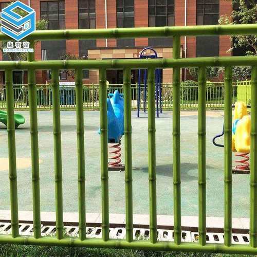 仿竹护栏园林仿竹篱笆护栏仿真金属防腐栅栏铝合金木纹转印栏杆