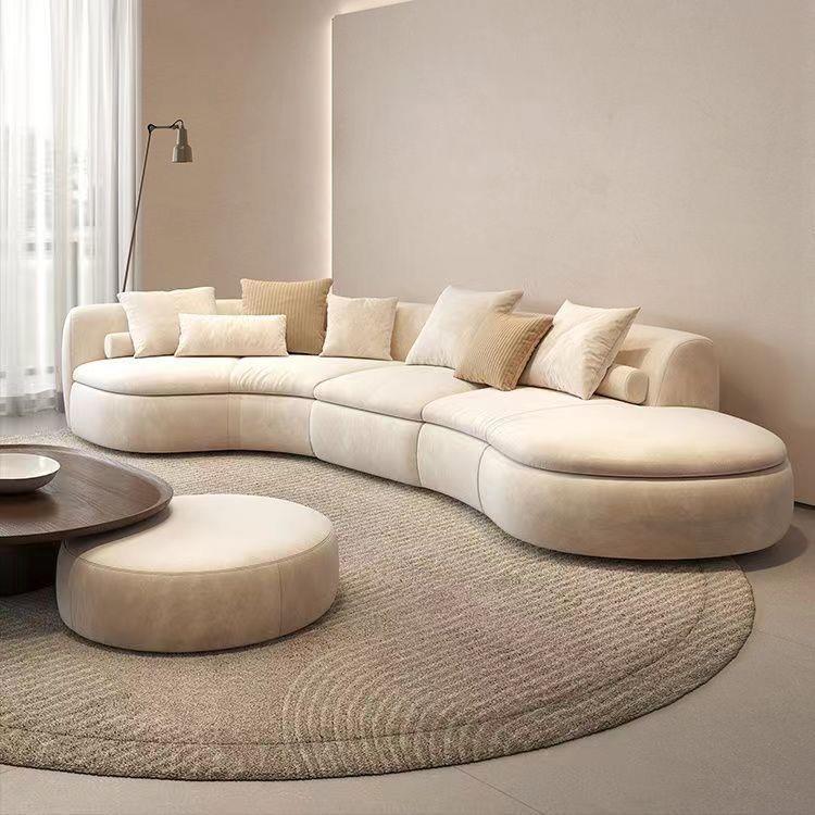 出租屋弧形沙发客厅异形沙发弧形意式小户型公寓圆弧形北欧风沙发