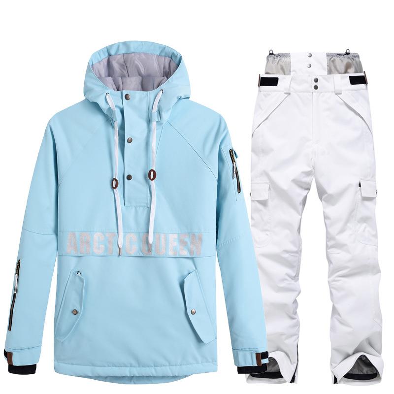 滑雪服女男帽衫套装冬季防泼水保暖加厚滑雪衣裤单板双板滑雪服