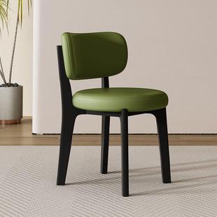 北欧现代简约家用实木椅子意式轻奢设计师靠背椅小户型餐厅餐椅