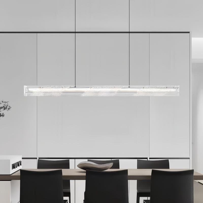 意式极简树脂餐厅吊灯现代简约新款高端轻奢创意餐桌饭厅长条吊灯