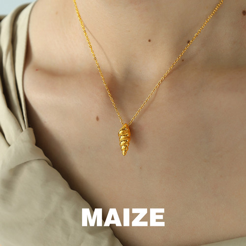 MAIZE海螺吊坠项链女高级感轻奢小众精致简约锁骨链ins风配饰颈链